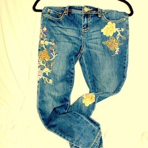 INC. Denim Embroidered Skinny Jeans-Reg. Fit-SZ 4P